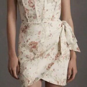 Anthropologie V. Chapman Nasturtium Mini Dress Floral Bustier Top